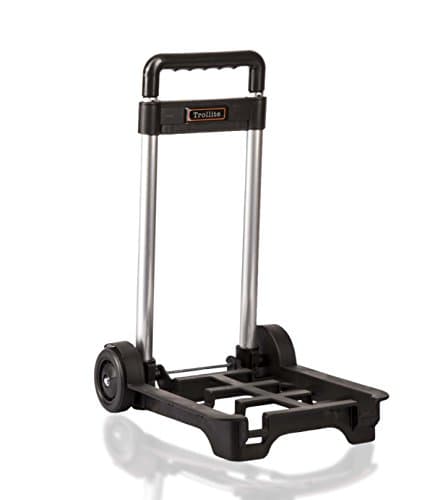 LeanPac Small Lightweight & Compact Folding Travel Garden Camping Festival Shopping Trolley on Wheels Hand Cart. Weighs 900grams Only.