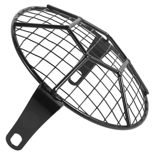 OSOLADY Motorcycle Headlight Hood Mesh Grill Led Headlamp Protector Fit Easy Installation
