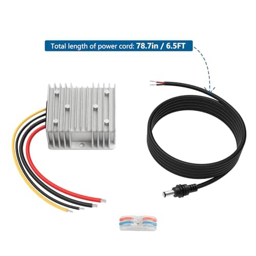 12V to 48V 3A Step-Up Power Converter,with 2M DC Extension Cable — view 2