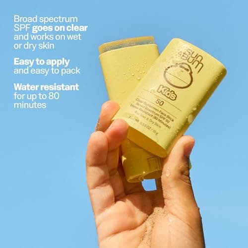 Sun Bum Kids SPF 50 Clear Sunscreen Face Stick | Wet or Dry Application | Hawaii 104 Reef Act Compliant (Octinoxate & Oxybenzone Free) Broad Spectrum UVA/UVB Sunscreen | 0.53 oz — view 2