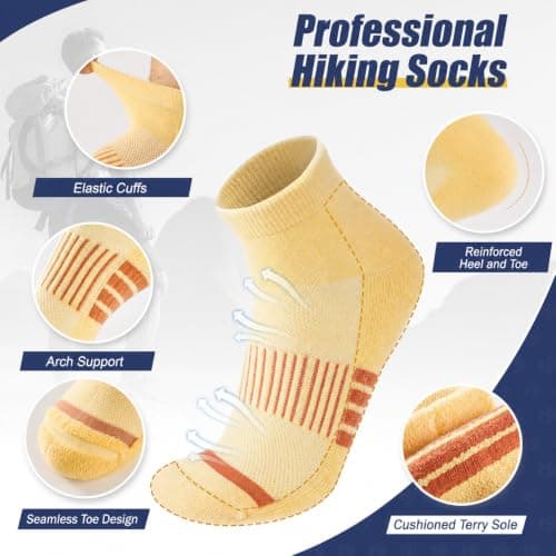 Niofind Merino Wool Hiking Socks, Walking Socks for Men and Women, 6 Pairs — view 5