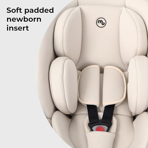 My Babiie MBCS02 i-Size Baby Car Seat - 40-87cm (Birth to 15 Months Approx.), R129, Group 0+, Lightweight Infant Carrier, Large Canopy, Newborn Insert, Adjustable Headrest - Ivory — view 5
