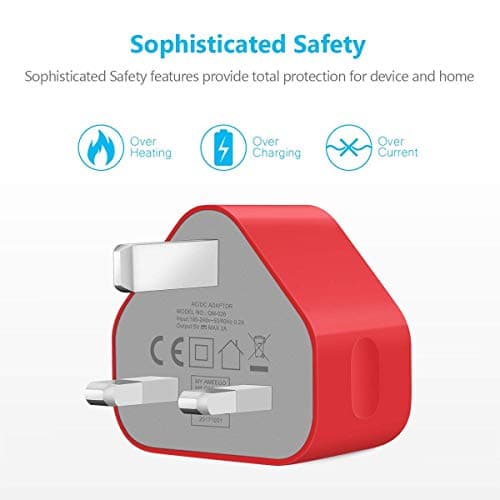 USB Plug Charger, Multi Port USB Charger Plug Adapter 2.1A Compatible with Nokia/Fire Tablet/Huaweii/iOSiPad/Kindle/Smart Watches/Motorola/Airpods/Samsung/iOSiPhone/HTC — view 3
