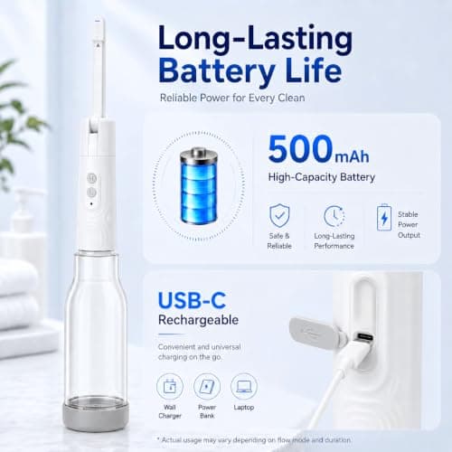 Portable Bidet for Travel, Peri Bottle Electric Handheld Travel Bidet — view 5