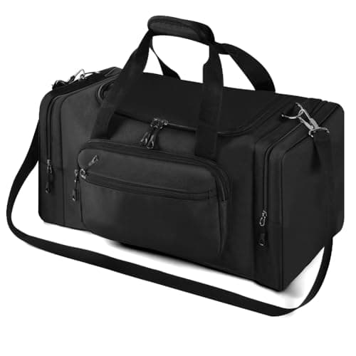 OSDUE Sports Duffle Bag, Gym Duffle Bag for Women Men,35L Waterproof Travel Sports Duffel with Shoulder Strap Holdall Holdall Overnight Weekend Bags for Gym Travel Swimming, Black