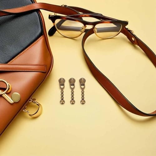 VINTORKY 40pcs Vintage Metal Zipper Pull Replacement Repair Kit with Sturdy Support and Rust Resistant Design, Universal Fit for Suitcase and Clothing, for Quick Zipper Fix and Sewing — view 6