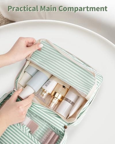 Narwey Hanging Toiletry Bags for Women, Travel Wash Bag for Toiletries — view 3