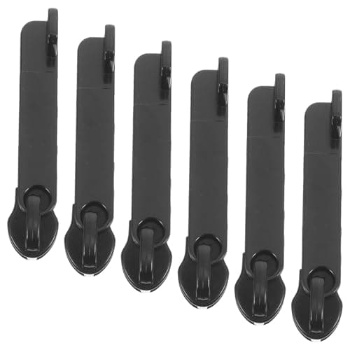 KICHOUSE Zipper Head Replacement Kit 6 Pack 8# for Suitcase and Backpacks Black Zinc Alloy Smooth Operation Easy Replacement Accessory