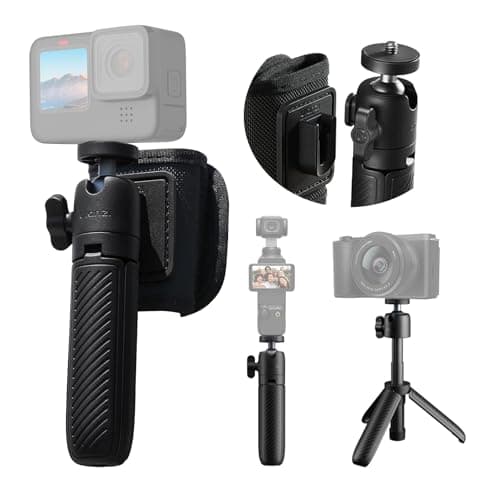 ULANZI MT88 Compact Travel Tripod - Portable Mini Tripod With 1/4 Inch Screw, Vlogging Mount - Compatible With DJI Pocket 3/Pocket 4, Insta 360 X5, DJI Osmo Action 5/4/3, Other Action Cameras