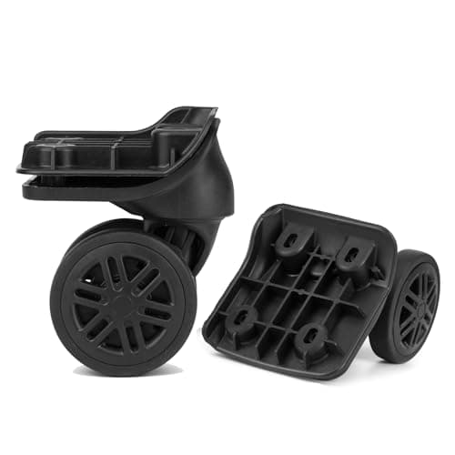 Volein 1 Pair Suitcase Wheels Replacement Luggage Wheels for Repairing Damaged Suitcase Compartment Wheels with 4 Screw Holes(V044-B, 1 Pair) — view 3