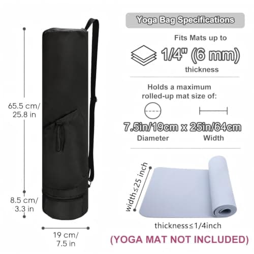 sportsnew Yoga Mat Bag Full Zip Pilates Bag with Adjustable Carring Strap — view 2