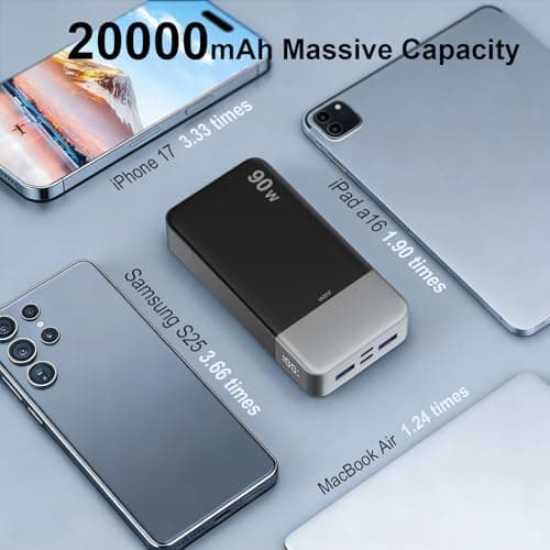 JUOVI 90W Laptop Power Bank Fast Charging 20000mAh — view 3