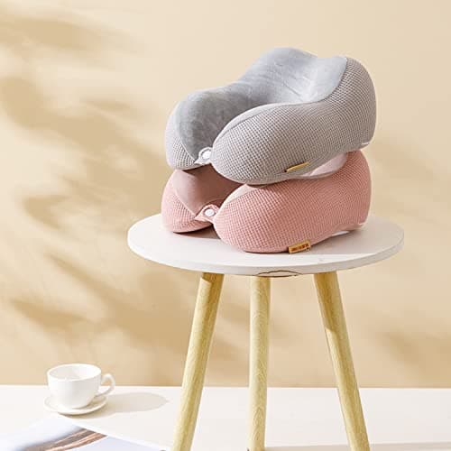 Cozy BoSpin Travel Pillow - Neck Pillow for Traveling, Memory Foam Portable Support Pillow,Comfortable and Lightweight Quick Pack for Camping,Sleeping Rest Cushion (gray) — view 5
