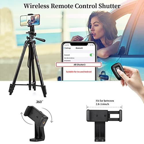 JOILCAN Phone Tripod, 63'' Tripod for iPhone with Wireless Remote Shutter — view 5