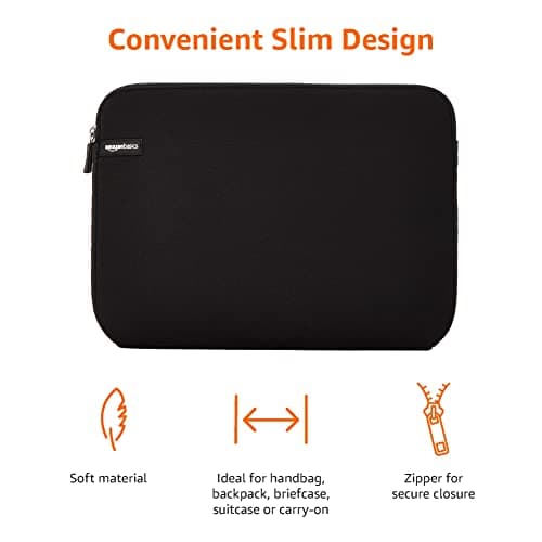 Amazon Basics 14 inch Laptop Sleeve Case - Black — view 3