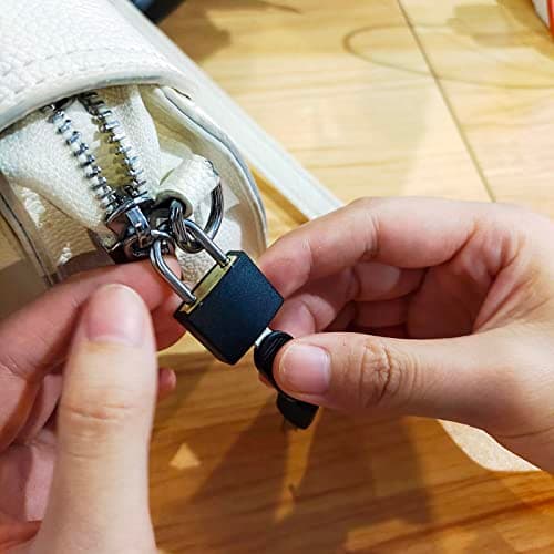 2 Pieces Luggage Locks with Keys,Small Suitcase Padlocks,with Key Small Padlock Luggage Lock,for Travel School Gym(Blue and Black) — view 6