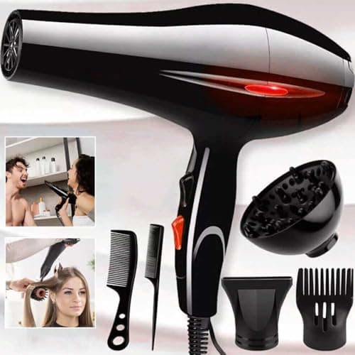 Blow Dryer, Professional Hairdryer with Comb for Women Men - Portable Hairdryer Kit with Diffuser 2 Speed 3 Heat Setting Concentrator Comb for Home Travel Hotel Commercial Use