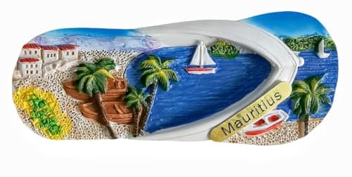 Flip-Flop Ocean View Style Mauritius Fridge Magnet Souvenir Home Decoration Refrigerator Creative Hand Painted Craft Collection