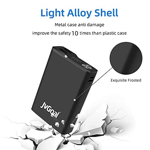 JVGoal Small Power Banks 12000mAh Portable Charger Mini External Battery Pack with LCD Digital Display 2 USB Ports Phone Charger for iPhone, Smartphone, Huawei, Samsung Galaxy Heated Vests and More — view 5