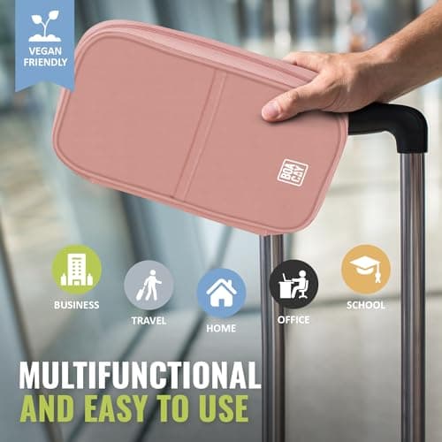BOACAY Family Passport Holder, RFID Travel Wallet for Women & Men, Document Organiser, Holiday Essentials & Waterproof Cover for Tickets, Money, Cards — view 6