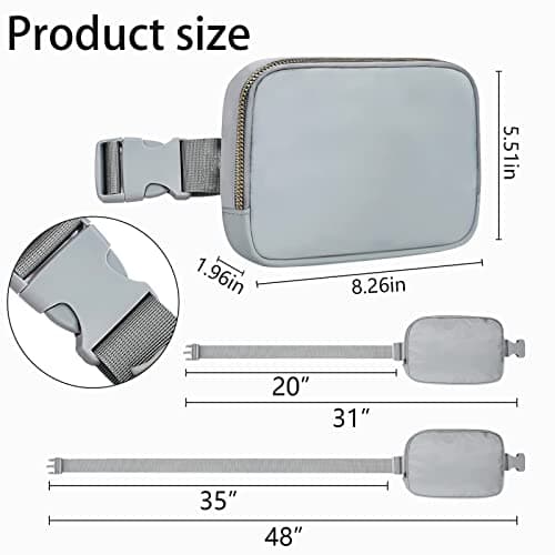 Invool Bum Bag for Women Men, Fanny Pack with Adjustable Straps Crossbody Fashion Waist Pack, Running Belt Bag for Travel Workout Cycling Hiking — view 2