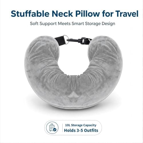 Kaaeiccr Stuffable Neck Pillow for Travel Fillable Airplane Pillow — view 2