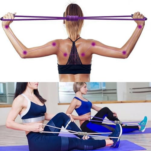 Resistance Bands with Handle, Exercise Bands Resistance for Women, Full-Body Strength Training at Home, Portable Workout During Travel, 3-Piece Set with TPE Material, 600x50x0.35mm Dimensions — view 4