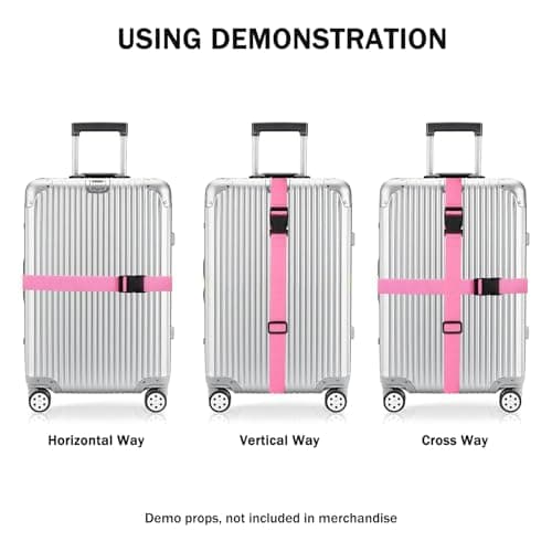 Newthinking Luggage Straps 4 Pack, 3.8x200CM Adjustable Suitcase Straps — view 4