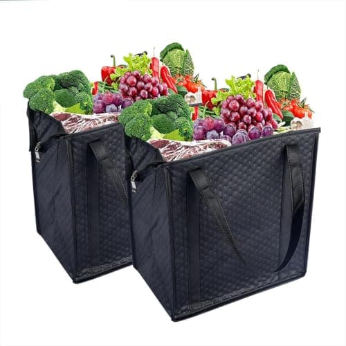 Insulated Tote Bag 2 Pieces – Thermal Reusable Large Food Carrier — view 5