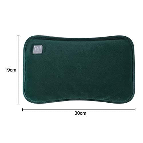 Foldable Electric Hot Water Bottle with Flannel Cover Winter USB Rechargeable Heat Bag Washable Cozy Soft Hand Warmer Travel Body Hand Foot Warming Bag Bed Warmer Hot Water Pouch for Pain Relief — view 2