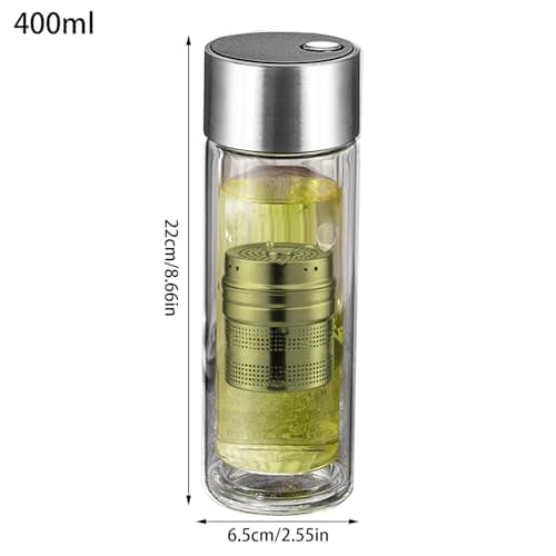 400ml Glass Tea Thermo Tea Infuser Cup With Infuser — view 6