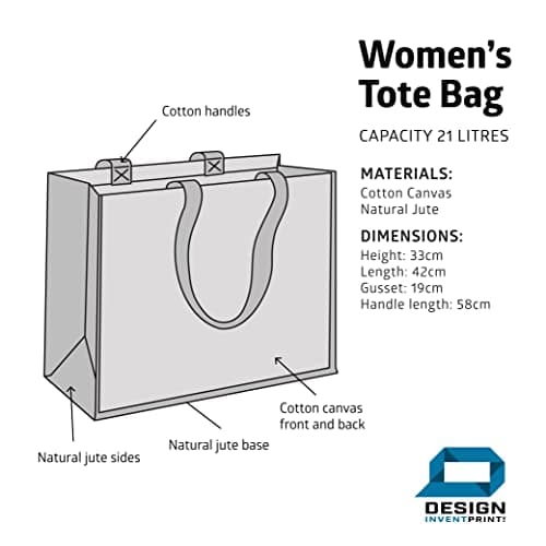 Design, Invent, Print! Grandma Bag 21 Litre Volume Black Cotton Canvas 42 x 33 x 19cm — view 6