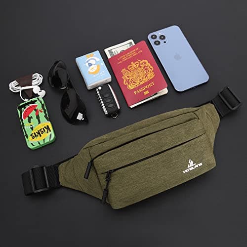 Bumbags Waist Fanny Pack Dog Walking Bum Bag with Adjustable Belt Bumbag for Travel Outdoor Sports Running Hiking Jogging Women Men — view 3