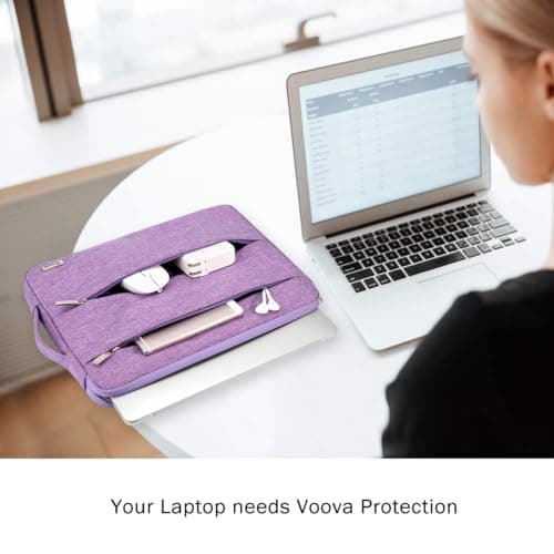 Voova Laptop Sleeve 14-15 Inch, Laptop Case for MacBook Air 15, Lavender — view 3