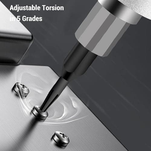 BAOFUYA Precision Screwdriver Mini Electric Screwdriver Mini Cordless Screwdriver Rechargeable Screwdriver Repair Tool Kit for Phone Camera Laptop (Silver) — view 6