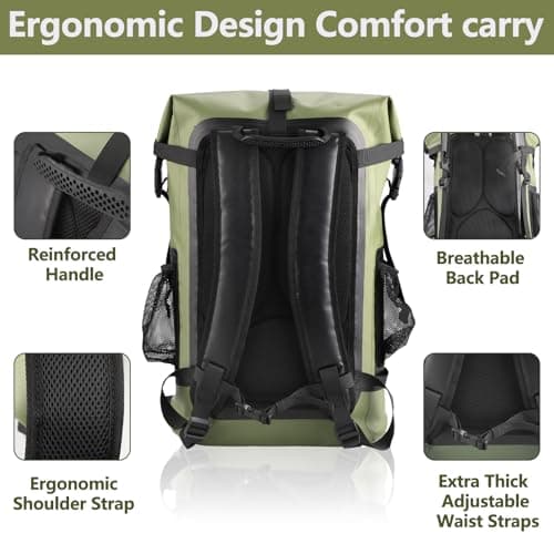 XREE 40L Dry Bag, Roll-Top Waterproof Bag Heavy Duty Waterproof Backpack — view 4