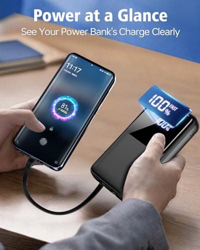 Power Bank Fast Charging, 40000mAh Portable Charger Built-in Cables, 22.5W — view 5