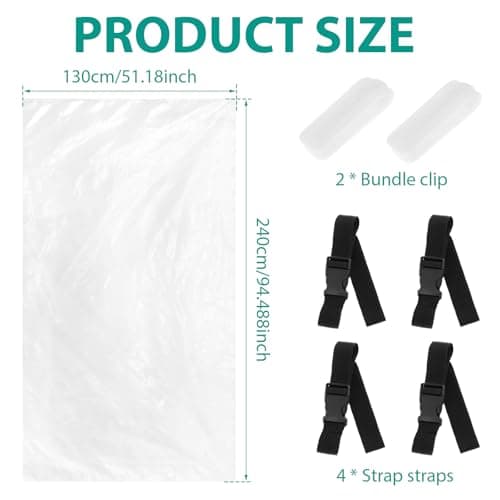 Mattress Vacuum Bags for Moving Extra Large Vacuum Storage Bags with Straps Leakproof Vacuum Seal Bag for Memory Foam or Latex Mattress Space Saver Mattress Compression and Storage 130x240cm — view 3