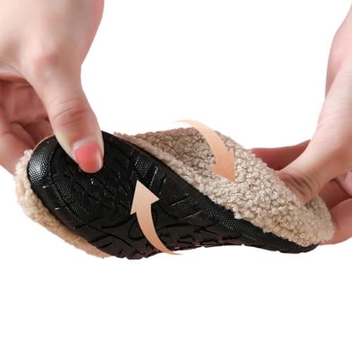 DRECAGE Toddler Slippers Boys Girls Non Slip Indoor Kids Barefoot House Slippers with Hook and Loop Blue 8-9 UK Child 28-29 EU — view 5