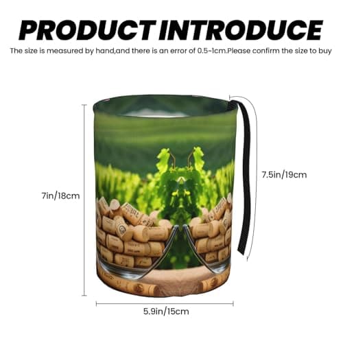 MDATT Wine Bottle Corks Grapes Car Trash Can Leak-Proof Organizer For Long Road Trips And Family Vacations — view 3