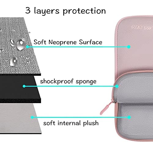 MOSISO Laptop Case 13.3 inch, 13-13.3 inch Laptop Sleeve Bag, Pink — view 3