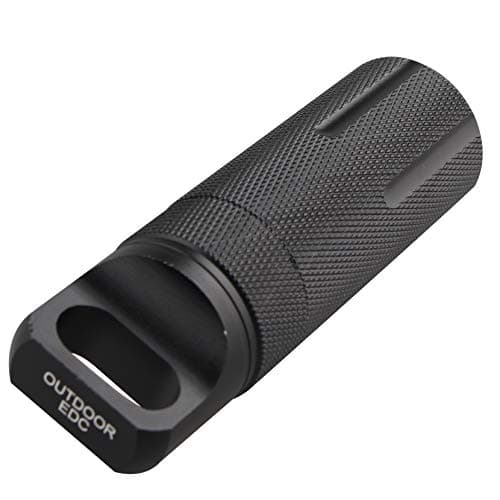 Jopto Military Grade Air-Tight EDC Accessory Case Waterproof Pill Fob Medicine Capsule Seal Bottle Keychain Outdoor Survival Storage Equipment Metal Aluminum Container Holder Dry Box Emergency Tool — view 2
