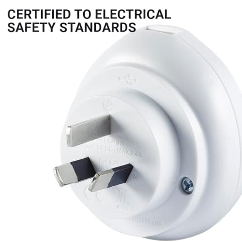 Go Travel UK to Australia, China Plug Adapter with USB-A, earthed & compact — view 5
