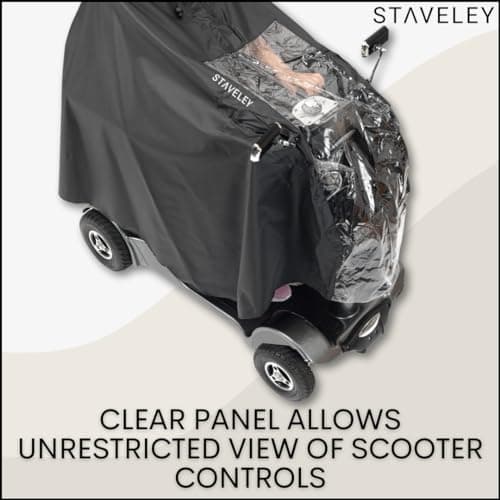 Staveley Mobility Scooter Cape | Unisex Waterproof Rain Poncho Cover for Electric Scooters and Wheelchair Users – Lightweight, Compact (Large Cape) — view 2