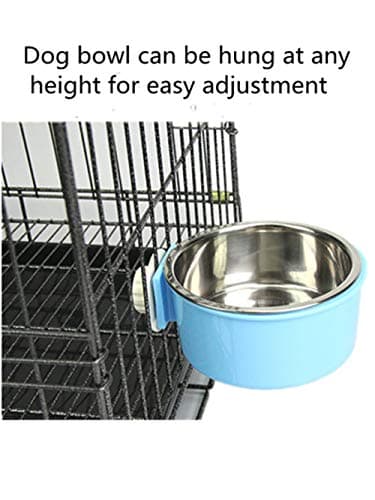 2-in-1 dog bowl,dog bowls with stand stainless steel pet dog water bowl travel, for crate and cage small animals such as cats and dogs Suitable for small and medium dogs… — view 4