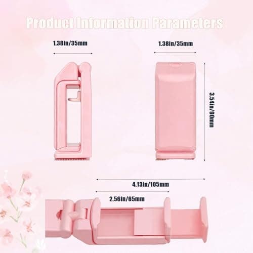 360° Rotating Portable Phone Holder - Universal Foldable Phone Mount for Airplane, Car, Desk | Hands-Free Stand for iPhone, Samsung, Smartphones | Travel Must-Have with Anti-Slip Base (Pink) — view 2