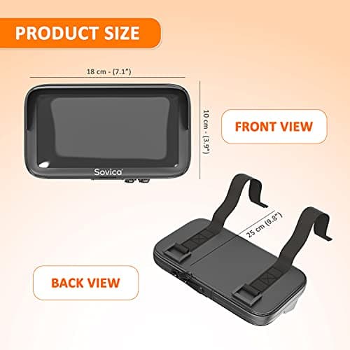 Sovica Mobile Phone Holder Waterproof Case with Visor Suitable for Smartphones up to 7.5 Inches Compatible with All Types of Handlebars — view 2