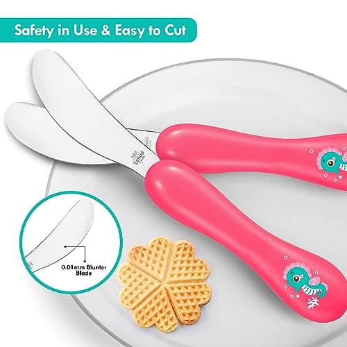 Lehoo Castle Stainless Steel Toddler Cutlery Set, 6-Piece Mermaid Design — view 3
