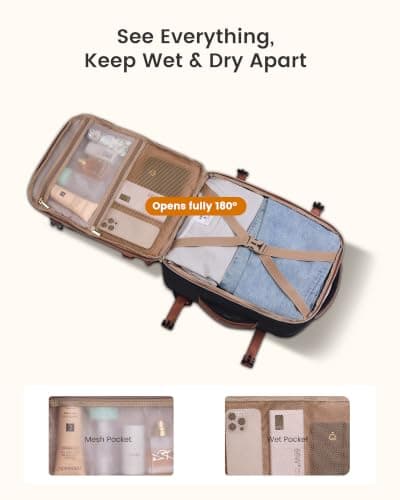 LOVEVOOK Ryanair Cabin Bag 40x30x20, Underseat Carry On Backpack — view 4