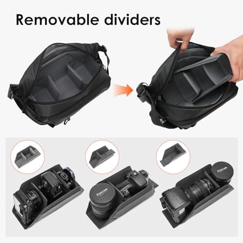 TARION Small Camera Sling Bag 5L Waterproof Camera Messenger Bag Xprober — view 5
